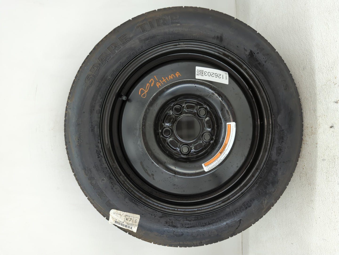 2002-2022 Nissan Altima Spare Donut Tire Wheel Rim Oem - Oemusedautoparts1.com