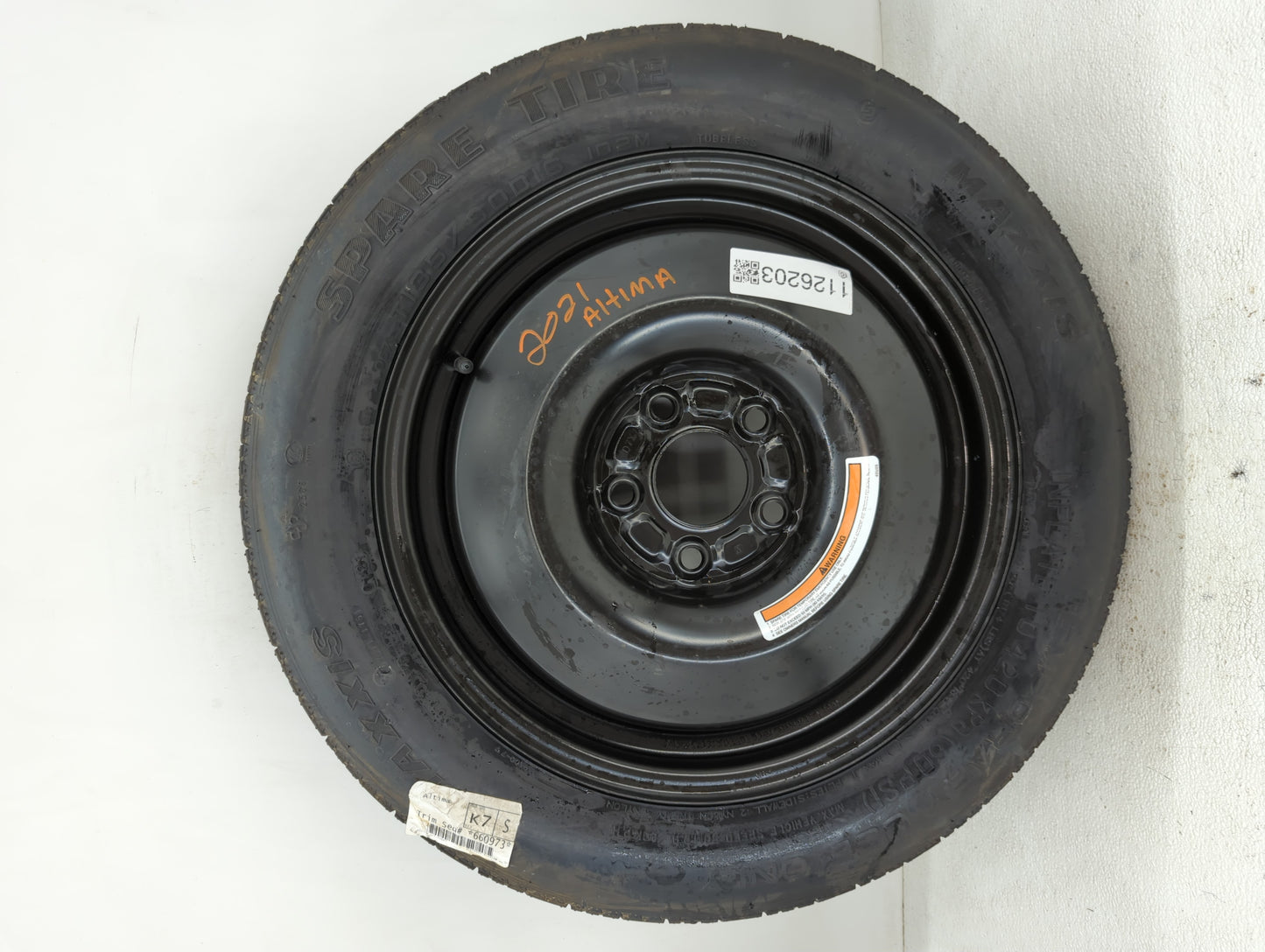 2002-2022 Nissan Altima Spare Donut Tire Wheel Rim Oem - Oemusedautoparts1.com