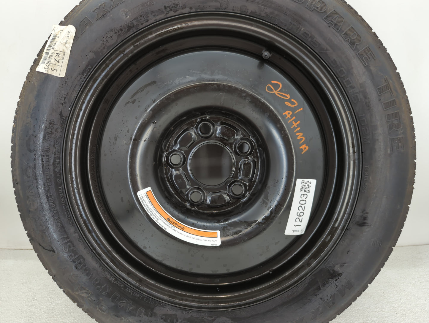 2002-2022 Nissan Altima Spare Donut Tire Wheel Rim Oem - Oemusedautoparts1.com