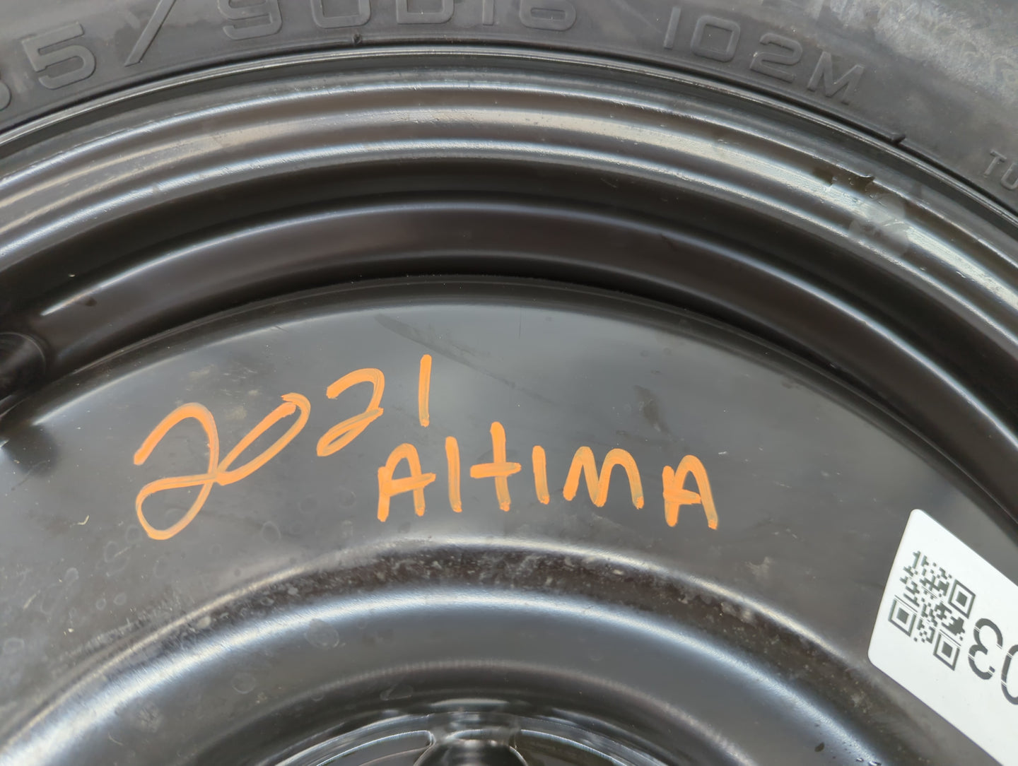 2002-2022 Nissan Altima Spare Donut Tire Wheel Rim Oem - Oemusedautoparts1.com