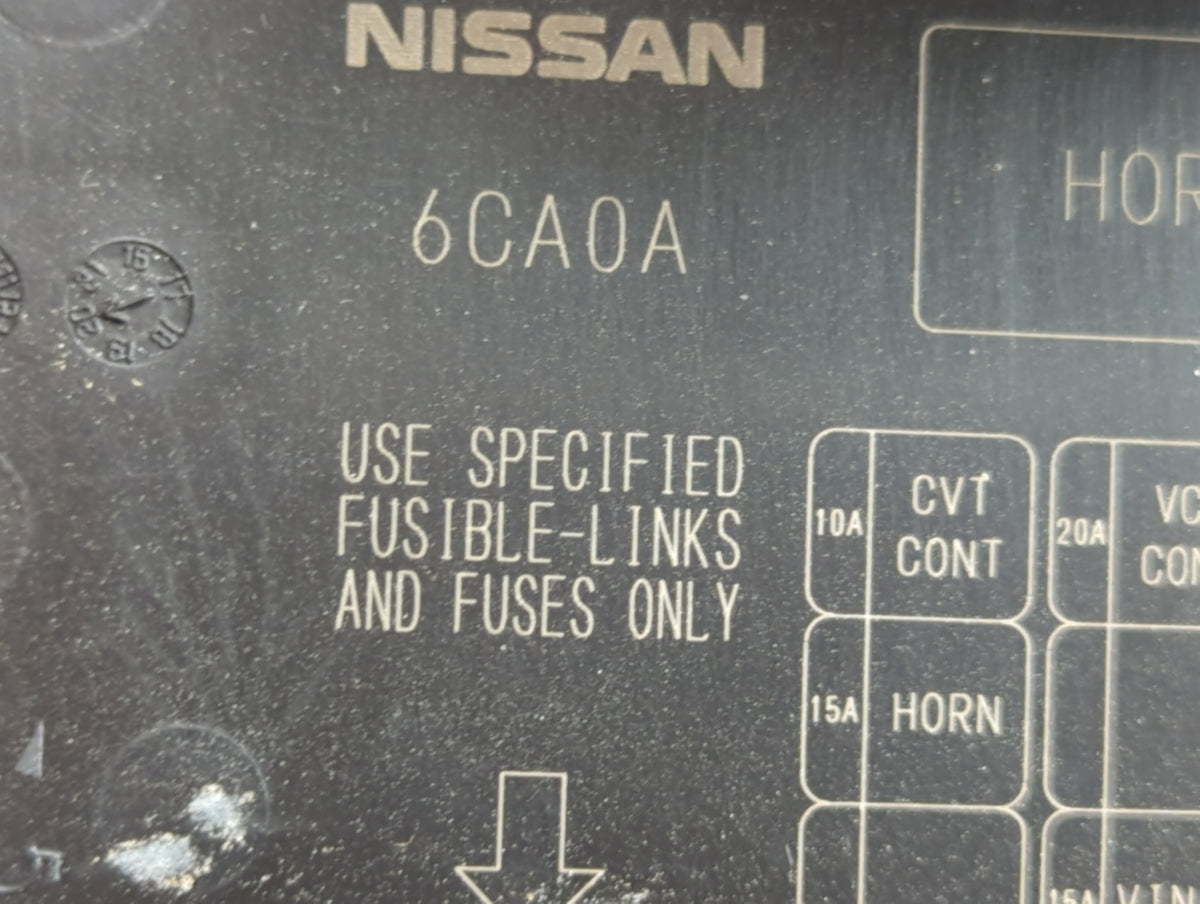 2021 Nissan Altima Fusebox Fuse Box Panel Relay Module P/N:6CA0A Fits Fits 2008 2009 2010 2011 OEM Used Auto Parts - Oemused