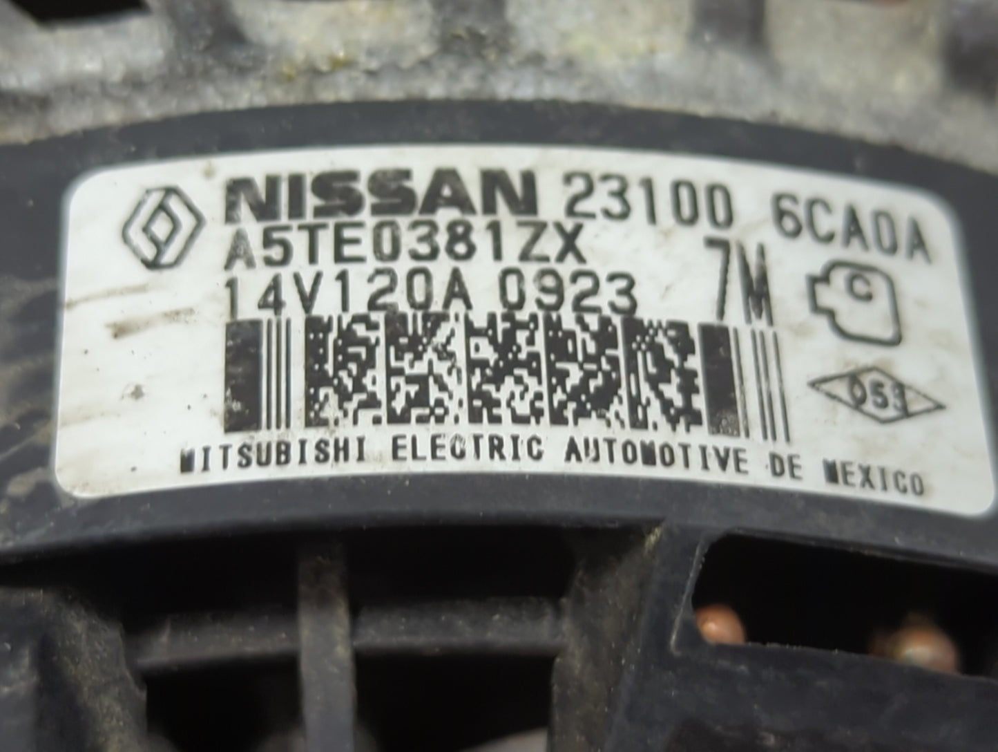 2019-2022 Nissan Altima Alternator Replacement Generator Charging Assembly Engine OEM P/N:23100 6CA0A A5TE0381ZX Fits OEM Us
