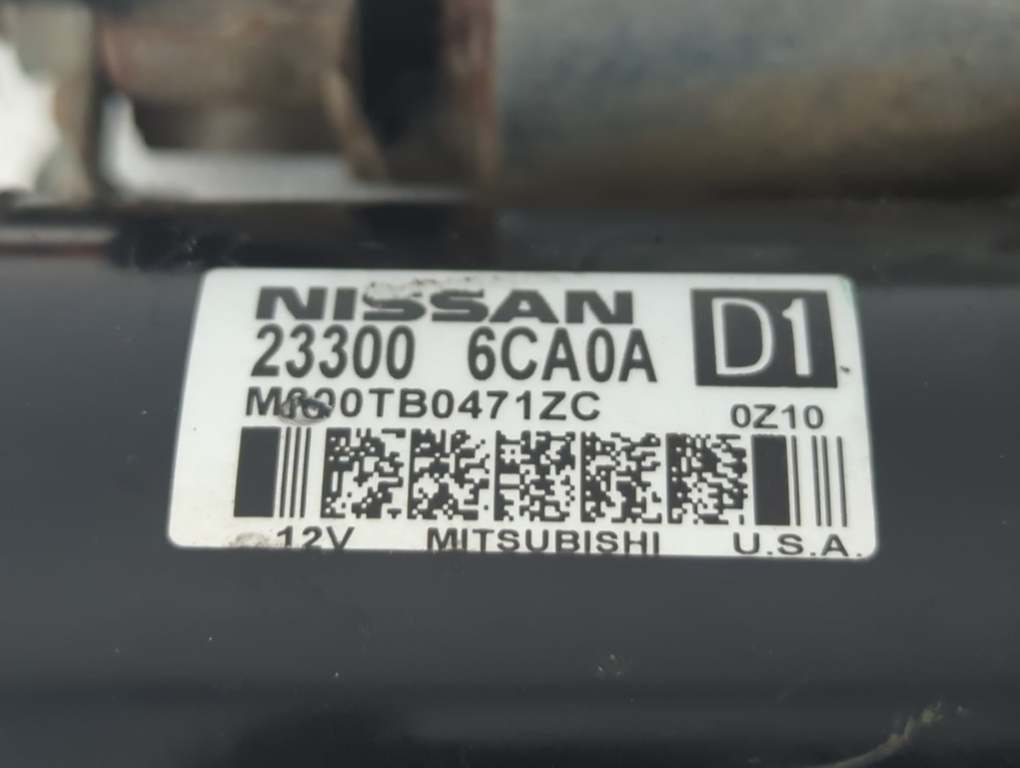 2019-2022 Nissan Altima Car Starter Motor Solenoid OEM P/N:23300 6CA0A Fits Fits 2019 2020 2021 2022 OEM Used Auto Parts - O