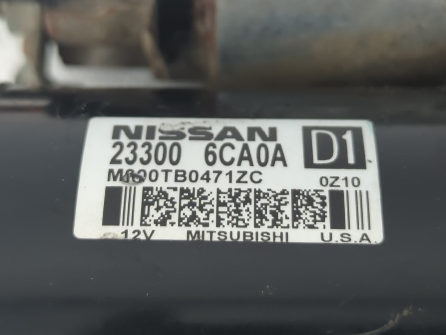 2019-2022 Nissan Altima Car Starter Motor Solenoid OEM P/N:23300 6CA0A Fits Fits 2019 2020 2021 2022 OEM Used Auto Parts - O
