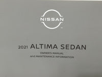 2021 Nissan Altima Owners Manual Book Guide OEM Used Auto Parts - Oemusedautoparts1.com