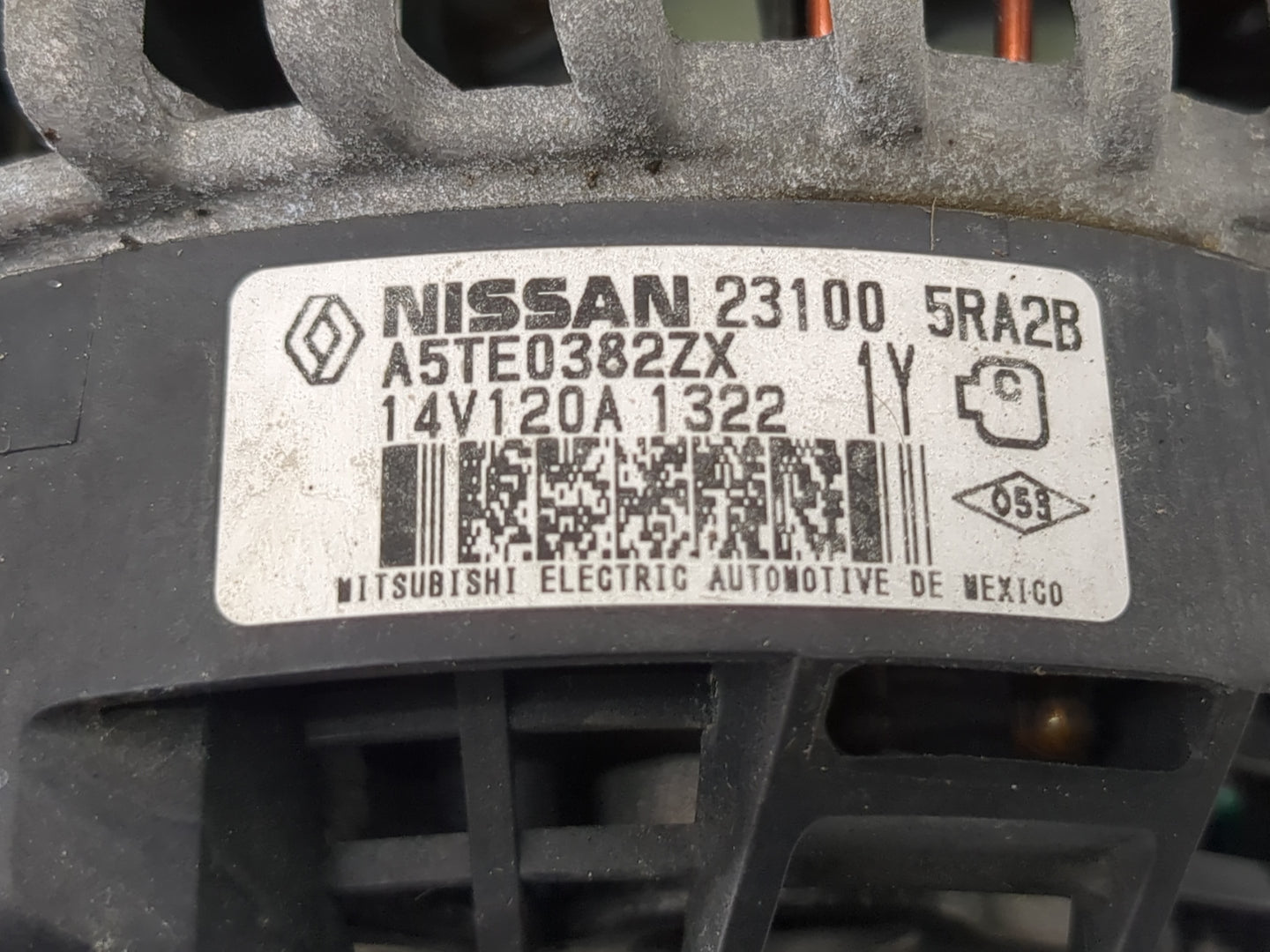 2020-2021 Nissan Kicks Alternator Replacement Generator Charging Assembly Engine OEM P/N:A5TE0382ZX 23100 5RA2B Fits OEM Use