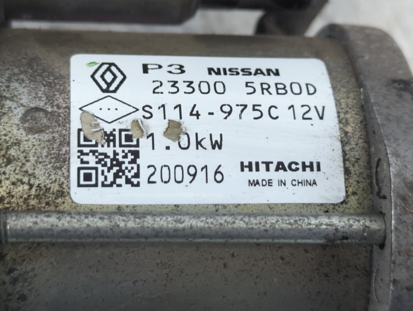 2019-2021 Nissan Kicks Car Starter Motor Solenoid OEM P/N:S114-945C 12V 23300 5RB0D Fits Fits 2019 2020 2021 2022 OEM Used A