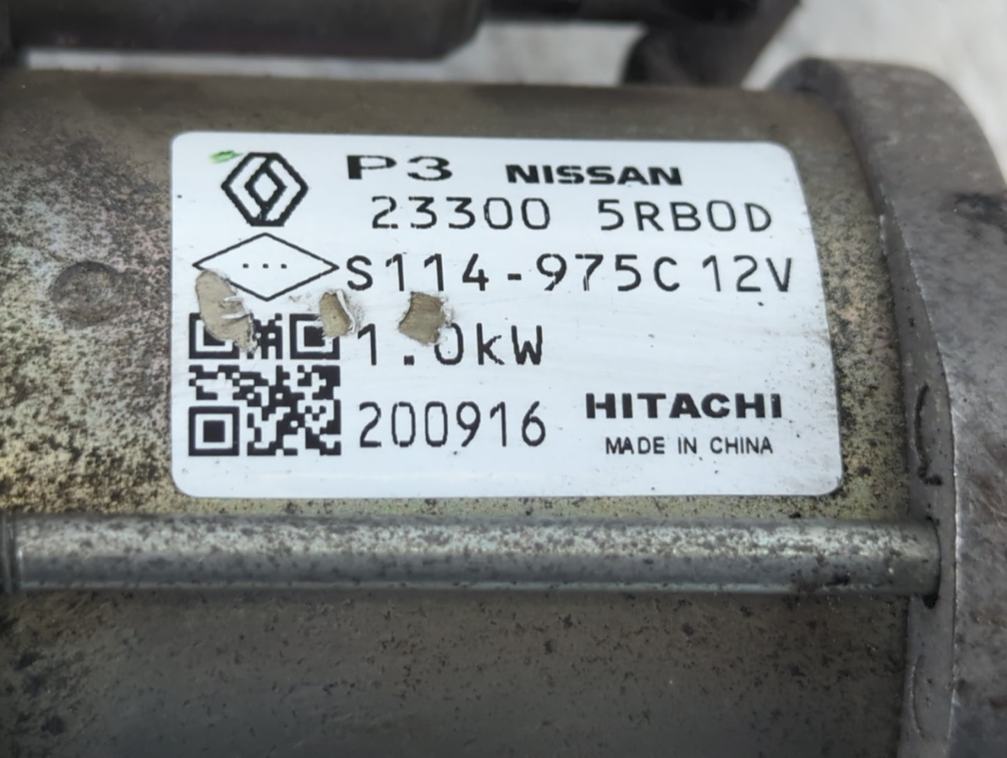 2019-2021 Nissan Kicks Car Starter Motor Solenoid OEM P/N:S114-945C 12V 23300 5RB0D Fits Fits 2019 2020 2021 2022 OEM Used A