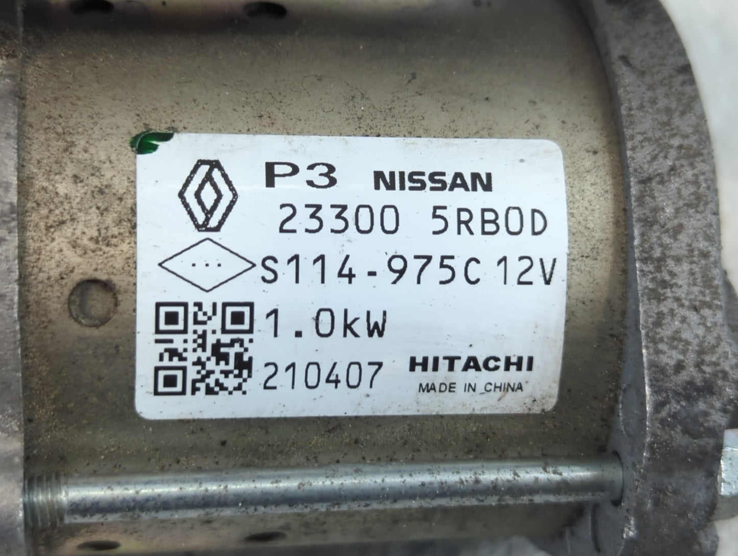 2019-2021 Nissan Kicks Car Starter Motor Solenoid OEM P/N:S114-975C 12V 23300 5RB0D Fits Fits 2019 2020 2021 2022 OEM Used A