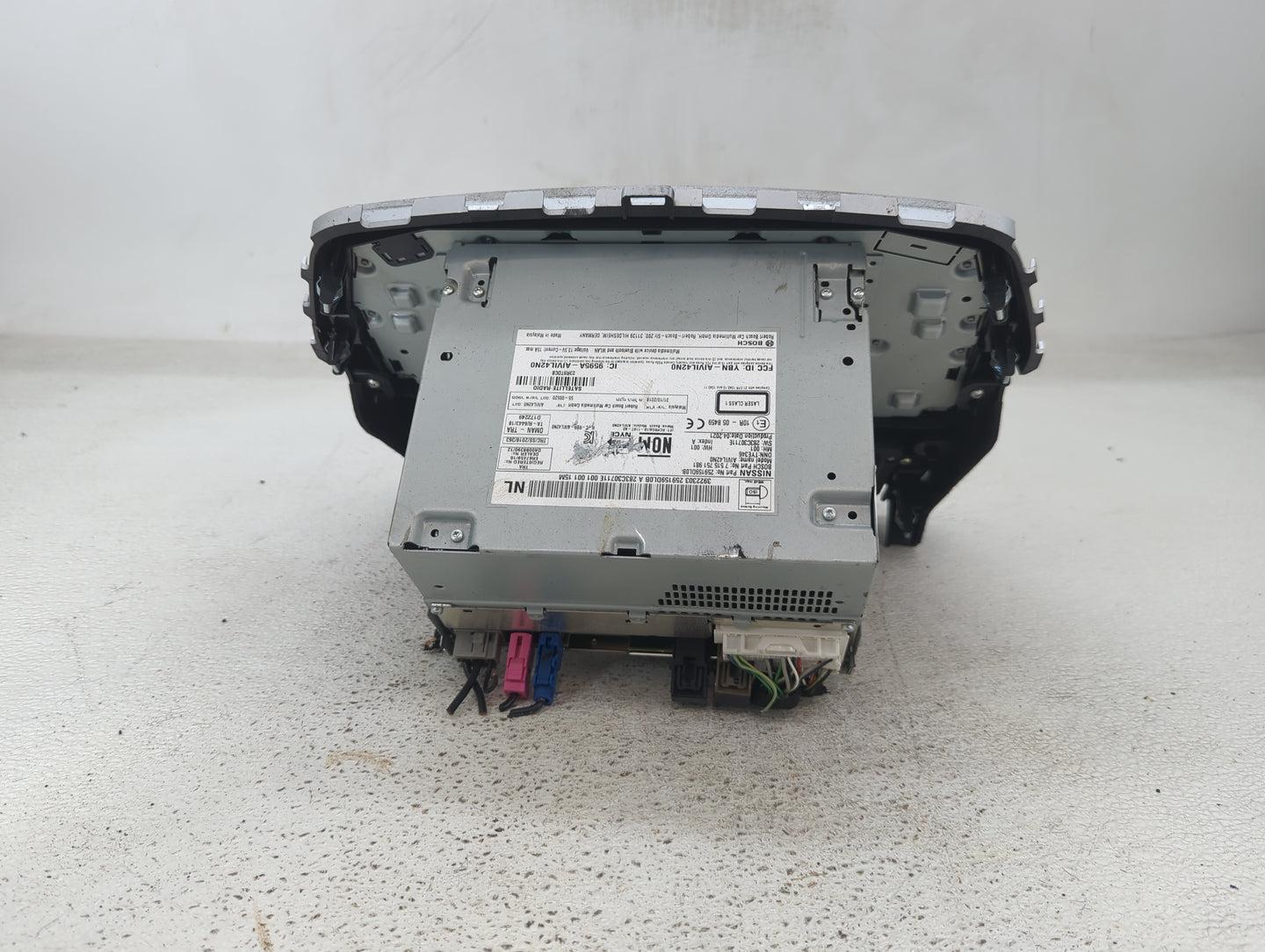 2019-2021 Nissan Maxima Radio AM FM Cd Player Receiver Replacement P/N:259159DL0B Fits Fits 2019 2020 2021 OEM Used Auto Par
