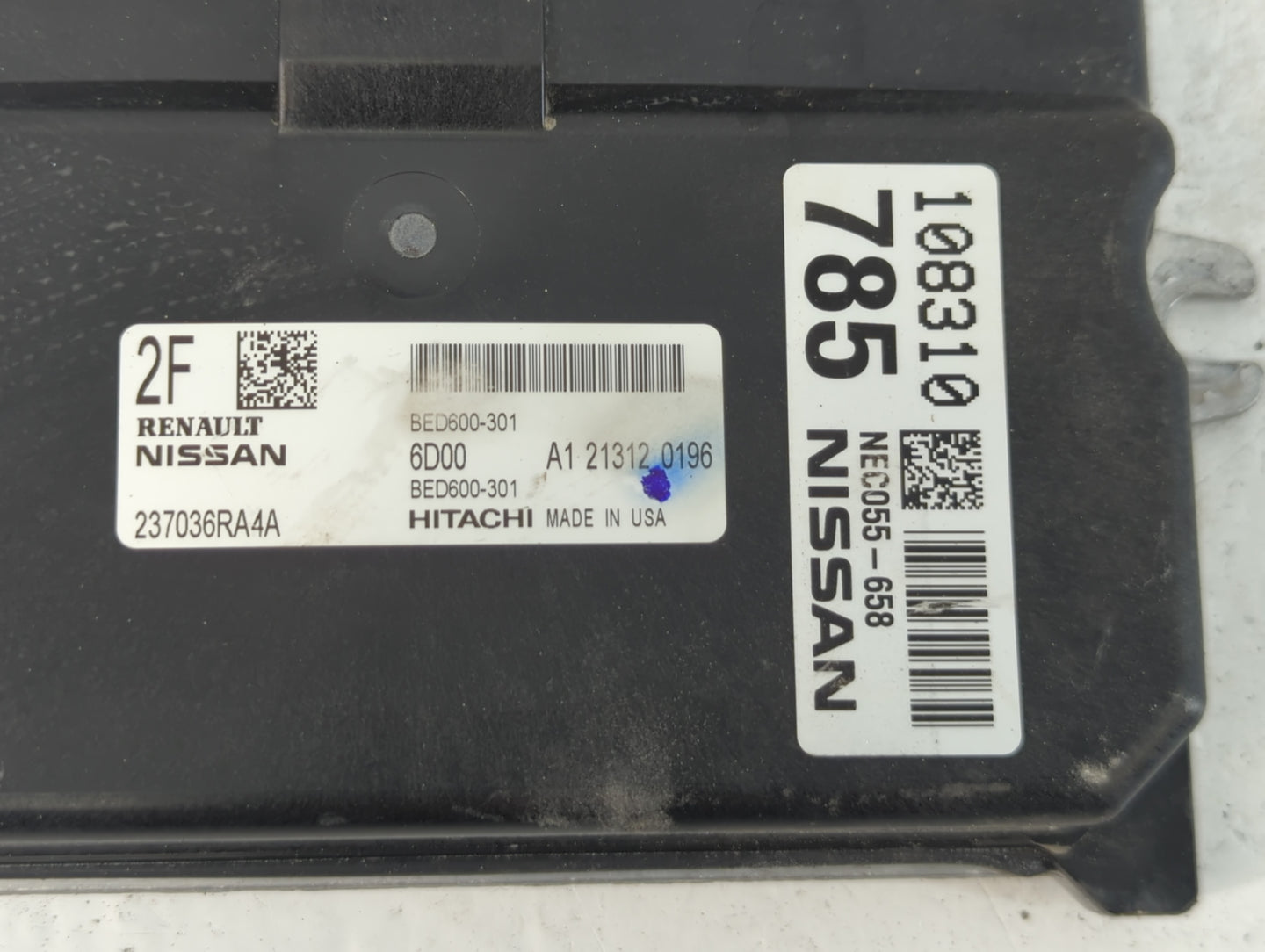 2021 Nissan Rogue PCM Engine Control Computer ECU ECM PCU OEM P/N:A1 21312 0196 BED600-301, 237036RA4A Fits OEM Used Auto Pa