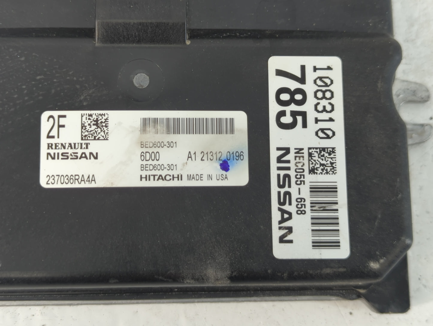 2021 Nissan Rogue PCM Engine Control Computer ECU ECM PCU OEM P/N:A1 21312 0196 BED600-301, 237036RA4A Fits OEM Used Auto Pa