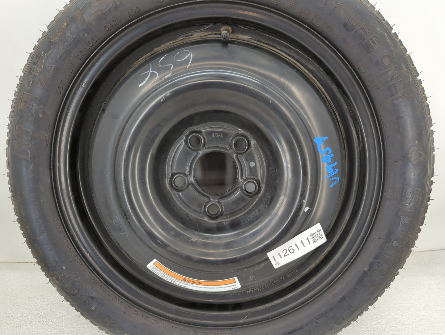 2021-2022 Nissan Rogue Spare Donut Tire Wheel Rim Oem - Oemusedautoparts1.com