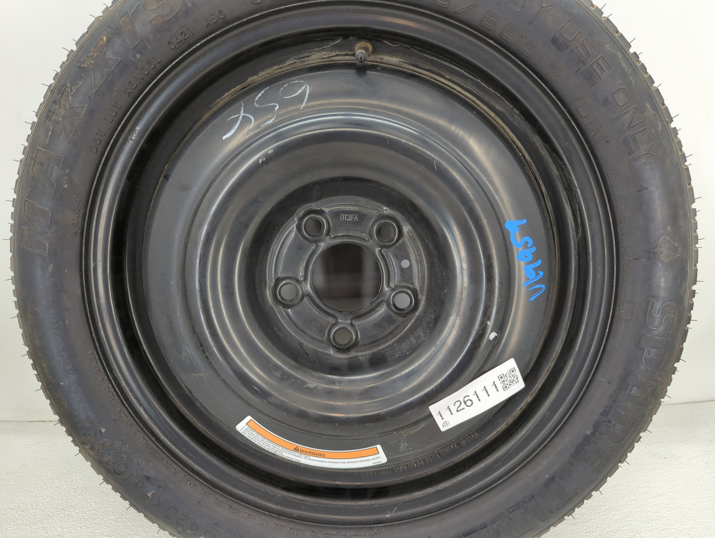 2021-2022 Nissan Rogue Spare Donut Tire Wheel Rim Oem - Oemusedautoparts1.com