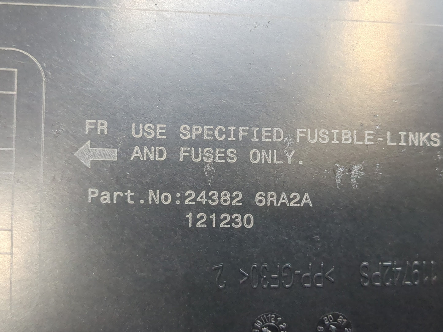 2021-2022 Nissan Rogue Fusebox Fuse Box Panel Relay Module P/N:24382 6RA2A Fits Fits 2021 2022 OEM Used Auto Parts - Oemused