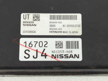 2021 Nissan Rogue PCM Engine Control Computer ECU ECM PCU OEM P/N:NEC053-668 Fits OEM Used Auto Parts
