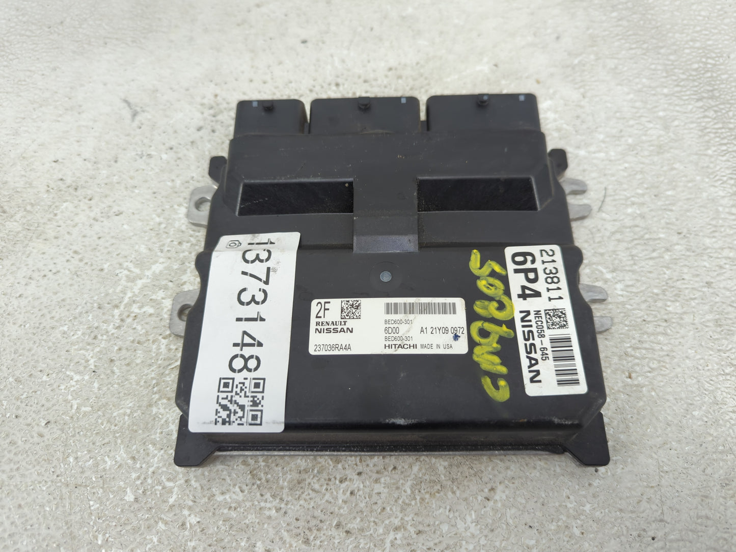 2021 Nissan Rogue PCM Engine Control Computer ECU ECM PCU OEM P/N:237036RA4A A1 21312 0196, BED600-301 Fits OEM Used Auto Pa