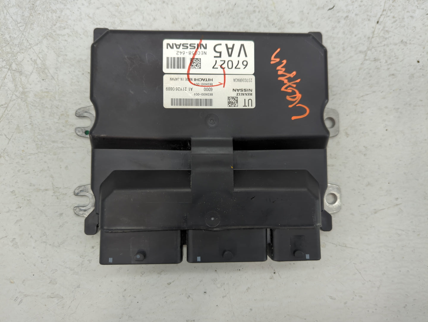 2021 Nissan Rogue PCM Engine Control Computer ECU ECM PCU OEM P/N:NEC058-642 Fits OEM Used Auto Parts - Oemusedautoparts1.co
