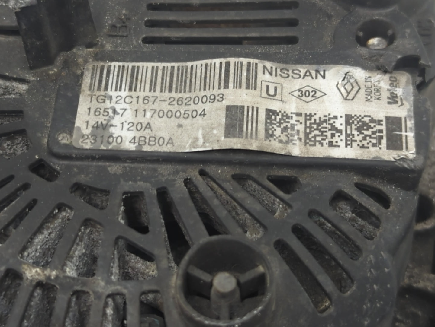 2017-2022 Nissan Rogue Sport Alternator Replacement Generator Charging Assembly Engine OEM P/N:23100 4BB0A Fits OEM Used Aut