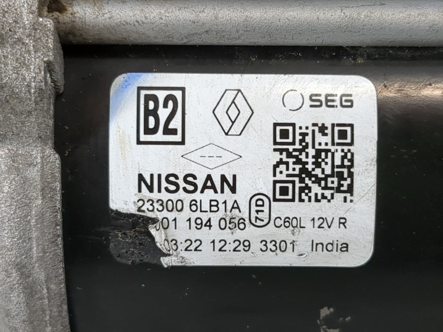 2020-2022 Nissan Sentra Car Starter Motor Solenoid OEM P/N:23300 6LB1A Fits Fits 2020 2021 2022 OEM Used Auto Parts - Oemuse