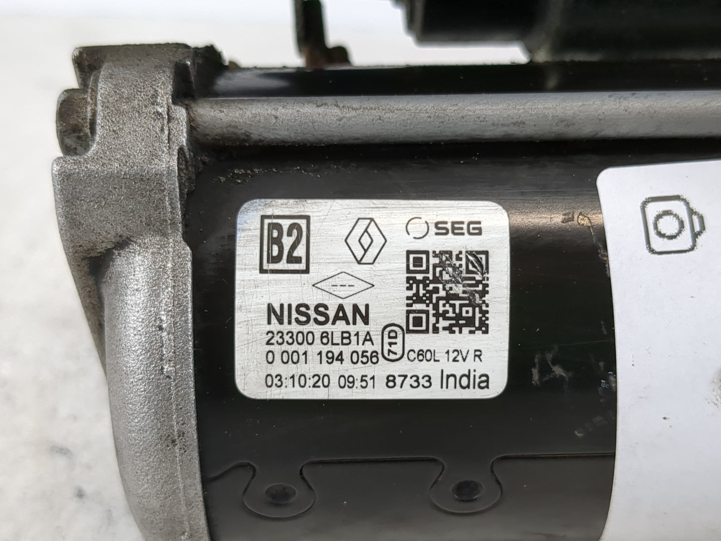 2020-2022 Nissan Sentra Car Starter Motor Solenoid OEM P/N:23300 6KB1A Fits Fits 2020 2021 2022 OEM Used Auto Parts - Oemuse