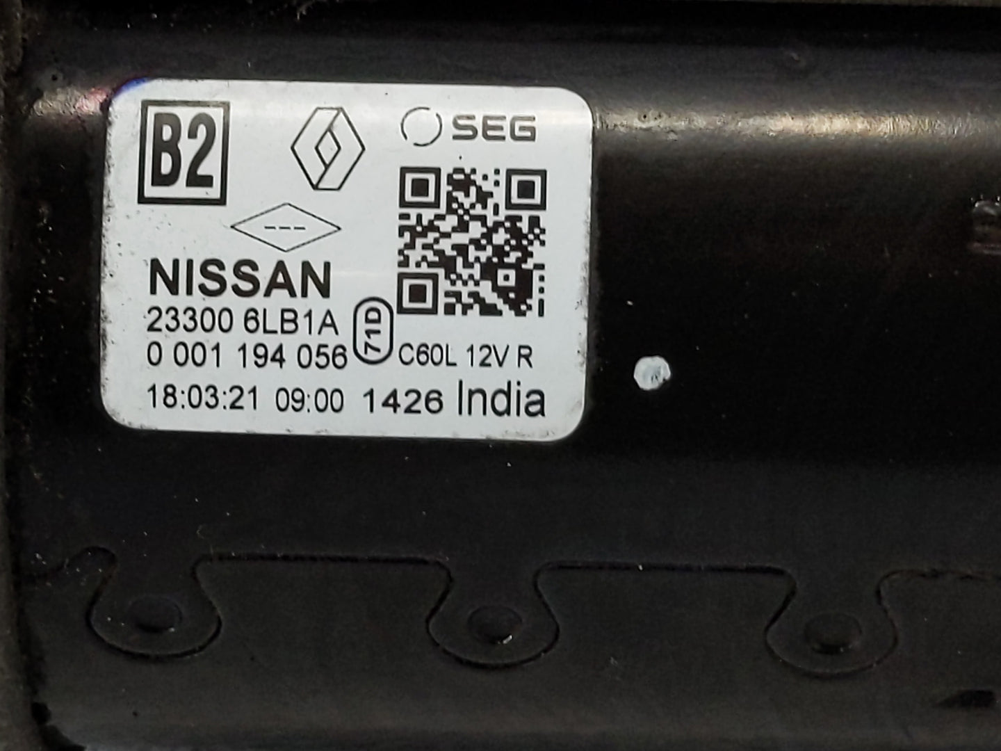 2020-2022 Nissan Sentra Car Starter Motor Solenoid OEM P/N:23300 6LB1A Fits Fits 2020 2021 2022 OEM Used Auto Parts - Oemuse