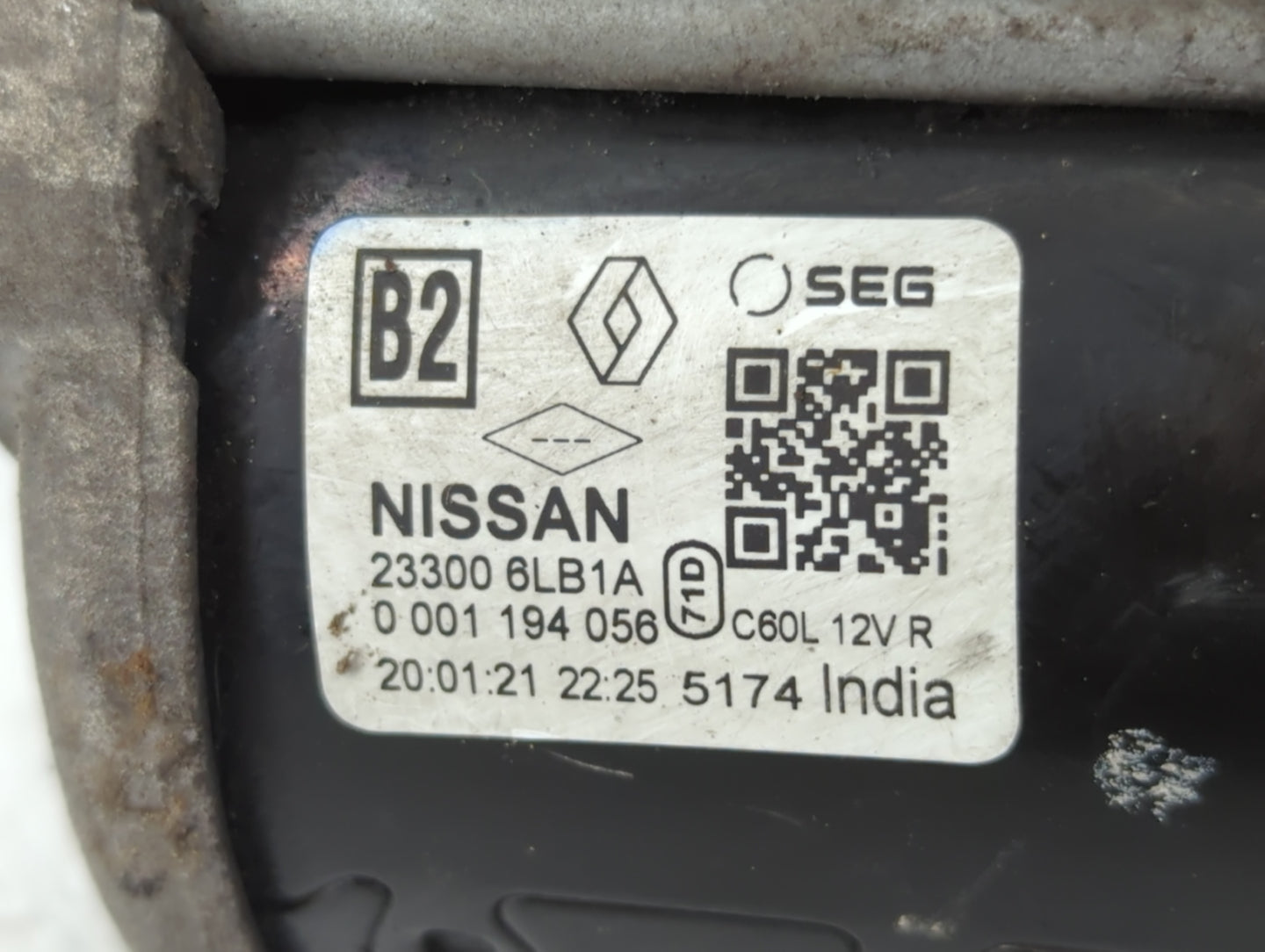 2020-2022 Nissan Sentra Car Starter Motor Solenoid OEM P/N:23300 6LB1A Fits Fits 2020 2021 2022 OEM Used Auto Parts - Oemuse