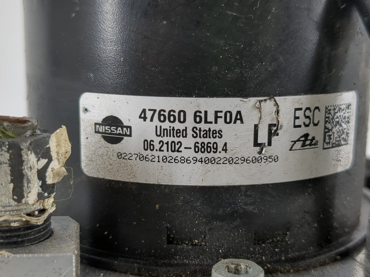 2020-2022 Nissan Sentra Anti-Lock Brake ABS Pump Module Actuator OEM P/N:47660 6LF0A Fits Fits 2020 2021 2022 OEM Used Auto 