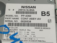 2020-2022 Nissan Sentra Radio AM FM Cd Player Receiver Replacement P/N:2591A 6LB5A Fits Fits 2020 2021 2022 OEM Used Auto Pa