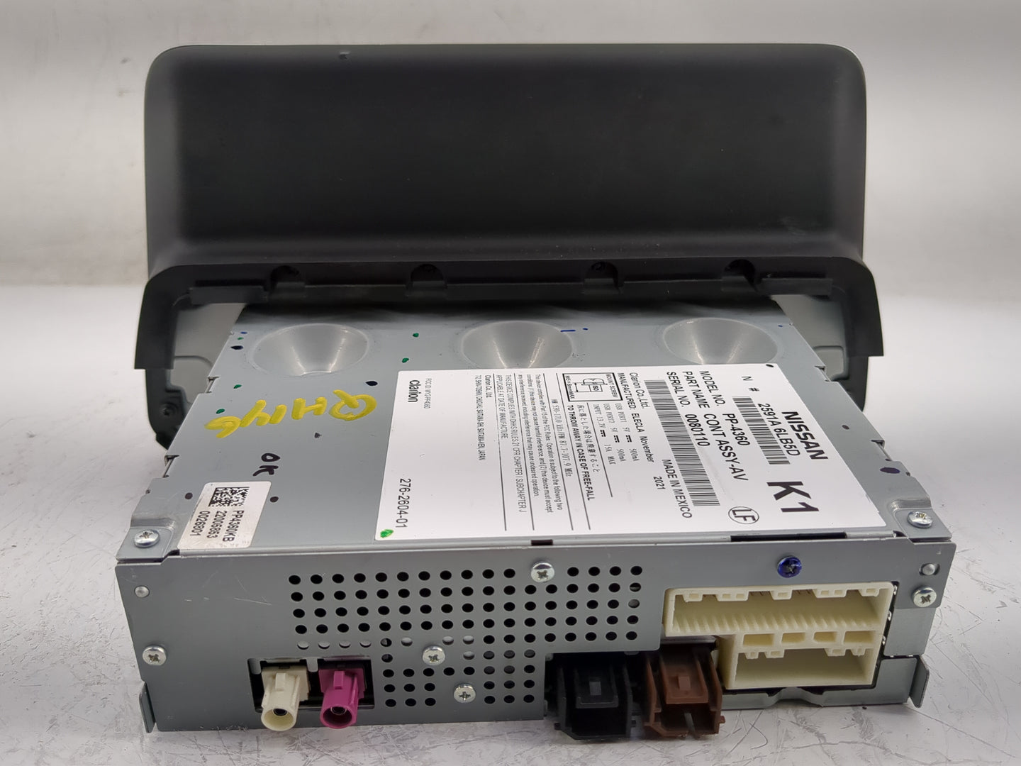 2020-2022 Nissan Sentra Radio AM FM Cd Player Receiver Replacement P/N:2591A 6LB5D 2591A 6LB5A Fits Fits 2020 2021 2022 OEM 