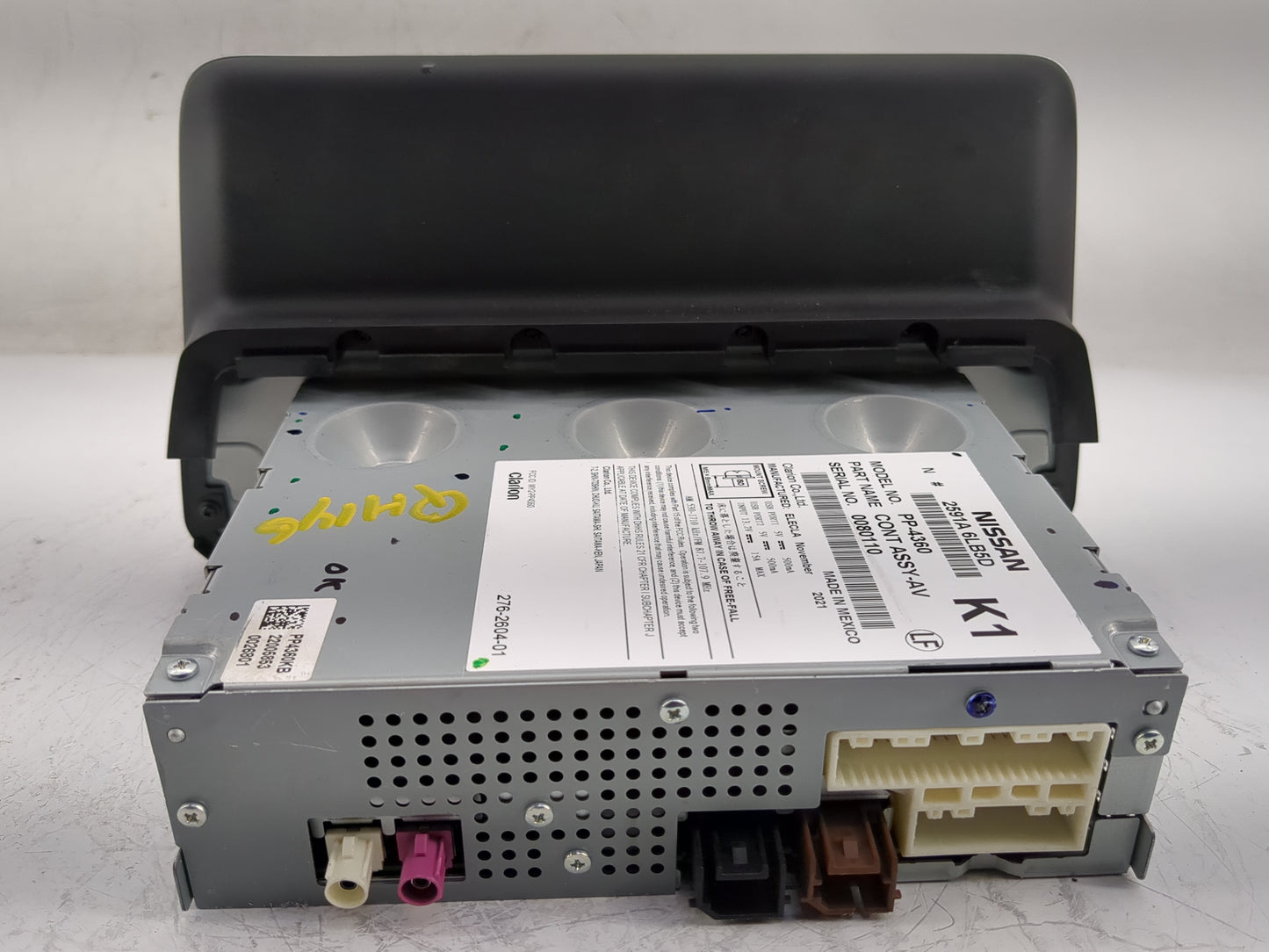 2020-2022 Nissan Sentra Radio AM FM Cd Player Receiver Replacement P/N:2591A 6LB5D 2591A 6LB5A Fits Fits 2020 2021 2022 OEM 