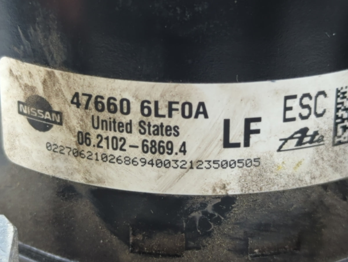 2020-2022 Nissan Sentra Anti-Lock Brake ABS Pump Module Actuator OEM P/N:47660 6LF0A Fits Fits 2020 2021 2022 OEM Used Auto 