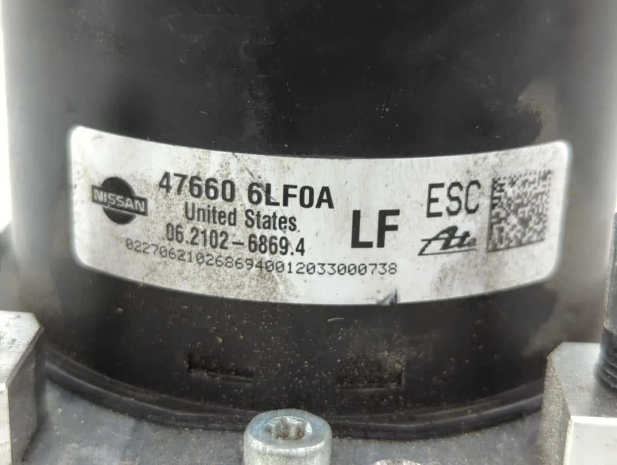 2020-2022 Nissan Sentra Anti-Lock Brake ABS Pump Module Actuator OEM P/N:47660 6LF0A Fits Fits 2020 2021 2022 OEM Used Auto 