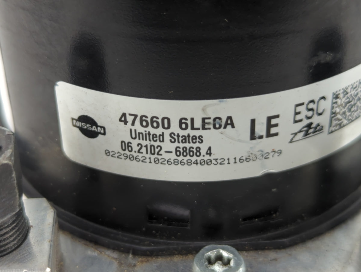 2020-2022 Nissan Sentra Anti-Lock Brake ABS Pump Module Actuator OEM P/N:47660 6LE0A Fits Fits 2020 2021 2022 OEM Used Auto 