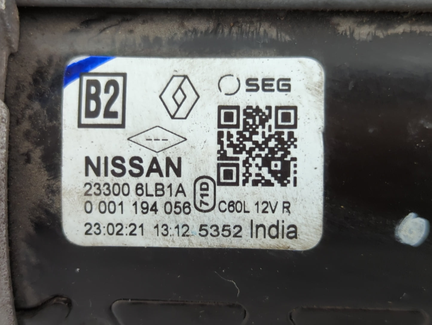 2020-2022 Nissan Sentra Car Starter Motor Solenoid OEM P/N:0 001 194 058 23300 6LB1A Fits Fits 2020 2021 2022 OEM Used Auto 