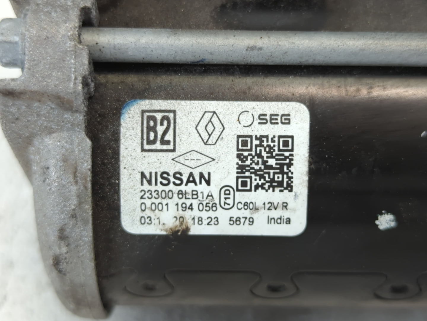 2020-2022 Nissan Sentra Car Starter Motor Solenoid OEM P/N:23300 6LB1A Fits Fits 2020 2021 2022 OEM Used Auto Parts - Oemuse