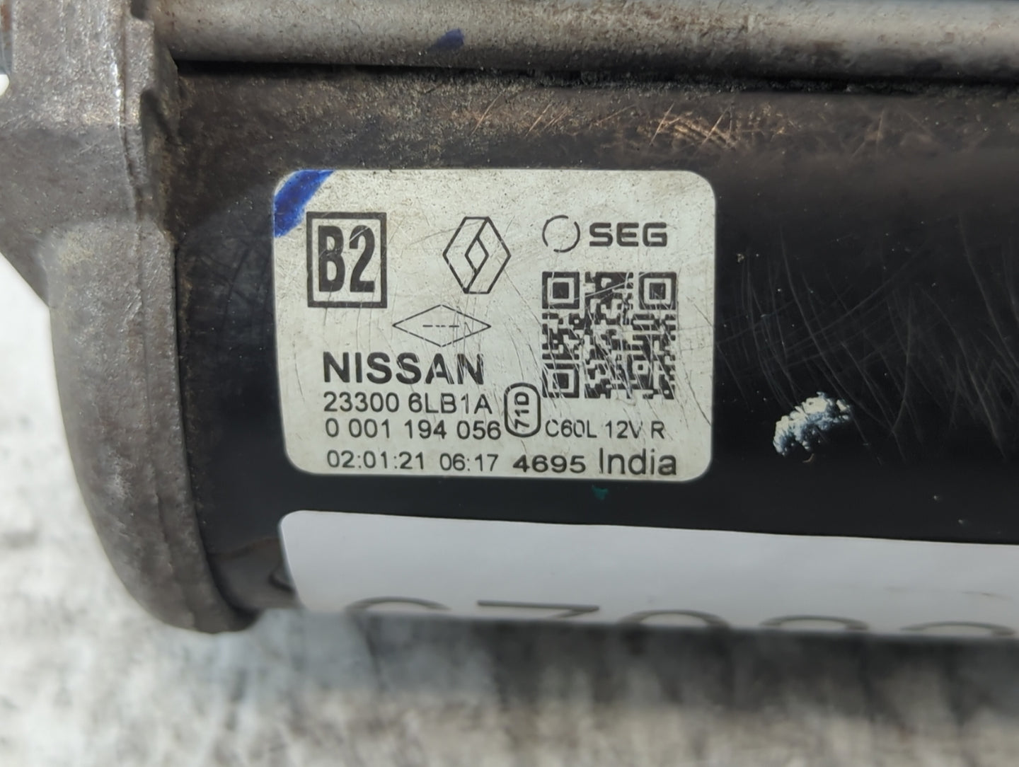 2020-2022 Nissan Sentra Car Starter Motor Solenoid OEM P/N:0 001 194 056 23300 6LB1A Fits Fits 2020 2021 2022 OEM Used Auto 