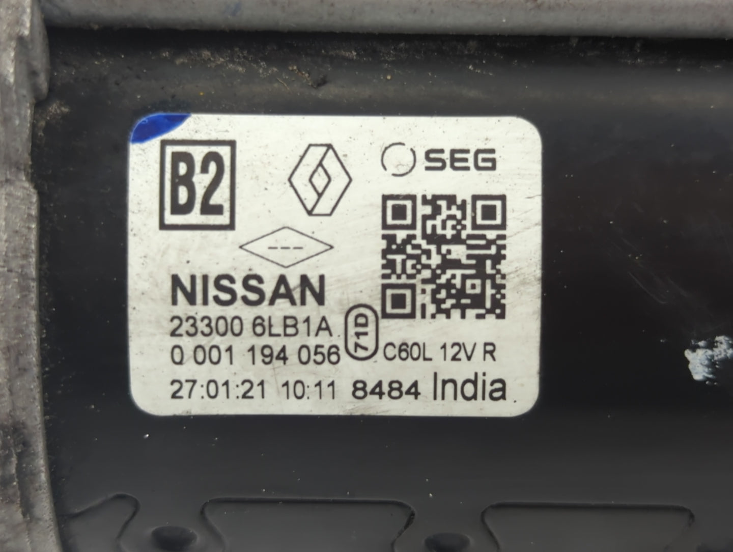2020-2022 Nissan Sentra Car Starter Motor Solenoid OEM P/N:23300 6LB1A Fits Fits 2020 2021 2022 OEM Used Auto Parts - Oemuse
