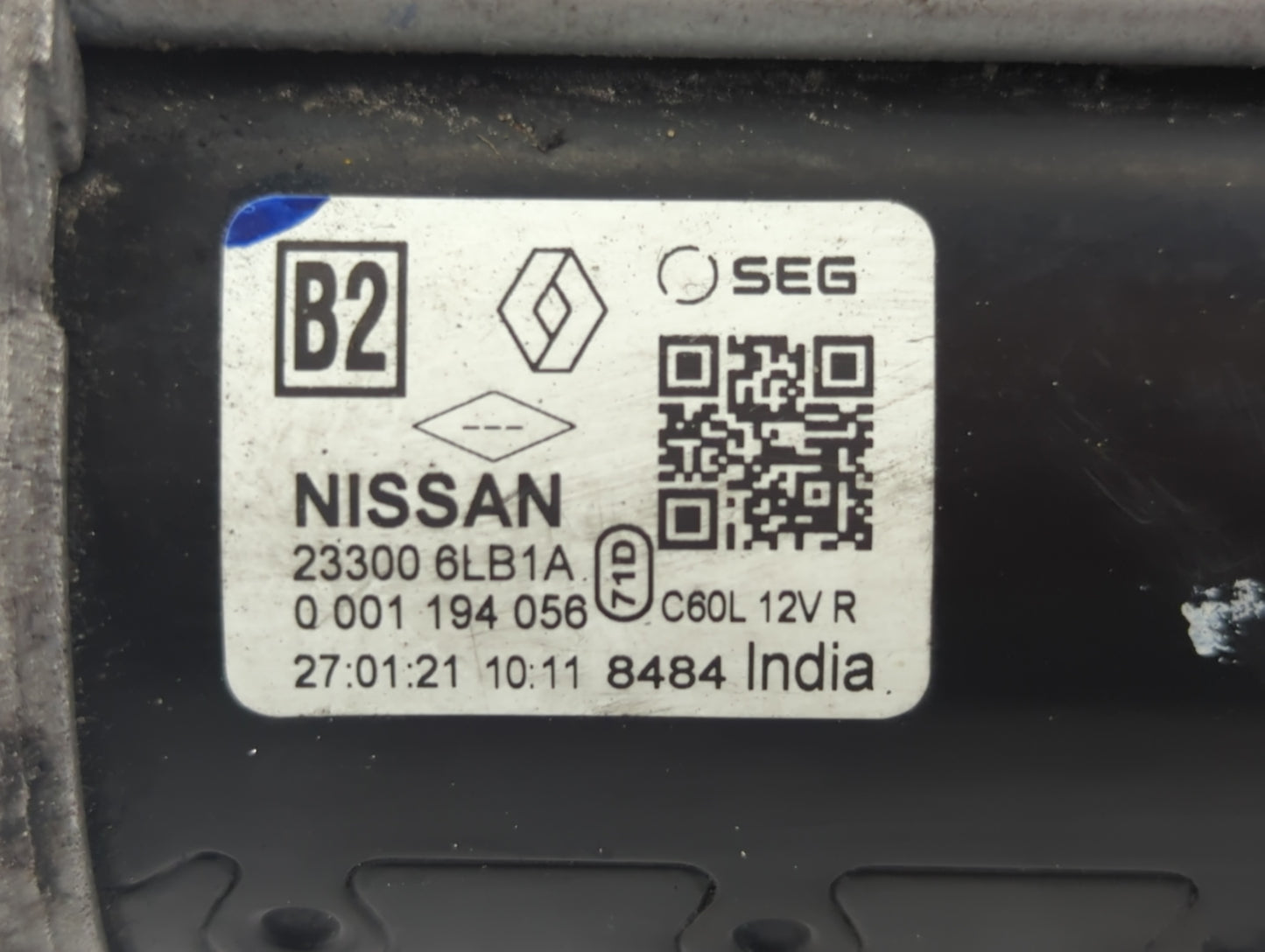 2020-2022 Nissan Sentra Car Starter Motor Solenoid OEM P/N:23300 6LB1A Fits Fits 2020 2021 2022 OEM Used Auto Parts - Oemuse