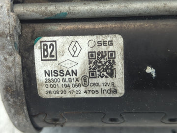 2020-2022 Nissan Sentra Car Starter Motor Solenoid OEM P/N:23300 6LB1A Fits Fits 2020 2021 2022 OEM Used Auto Parts