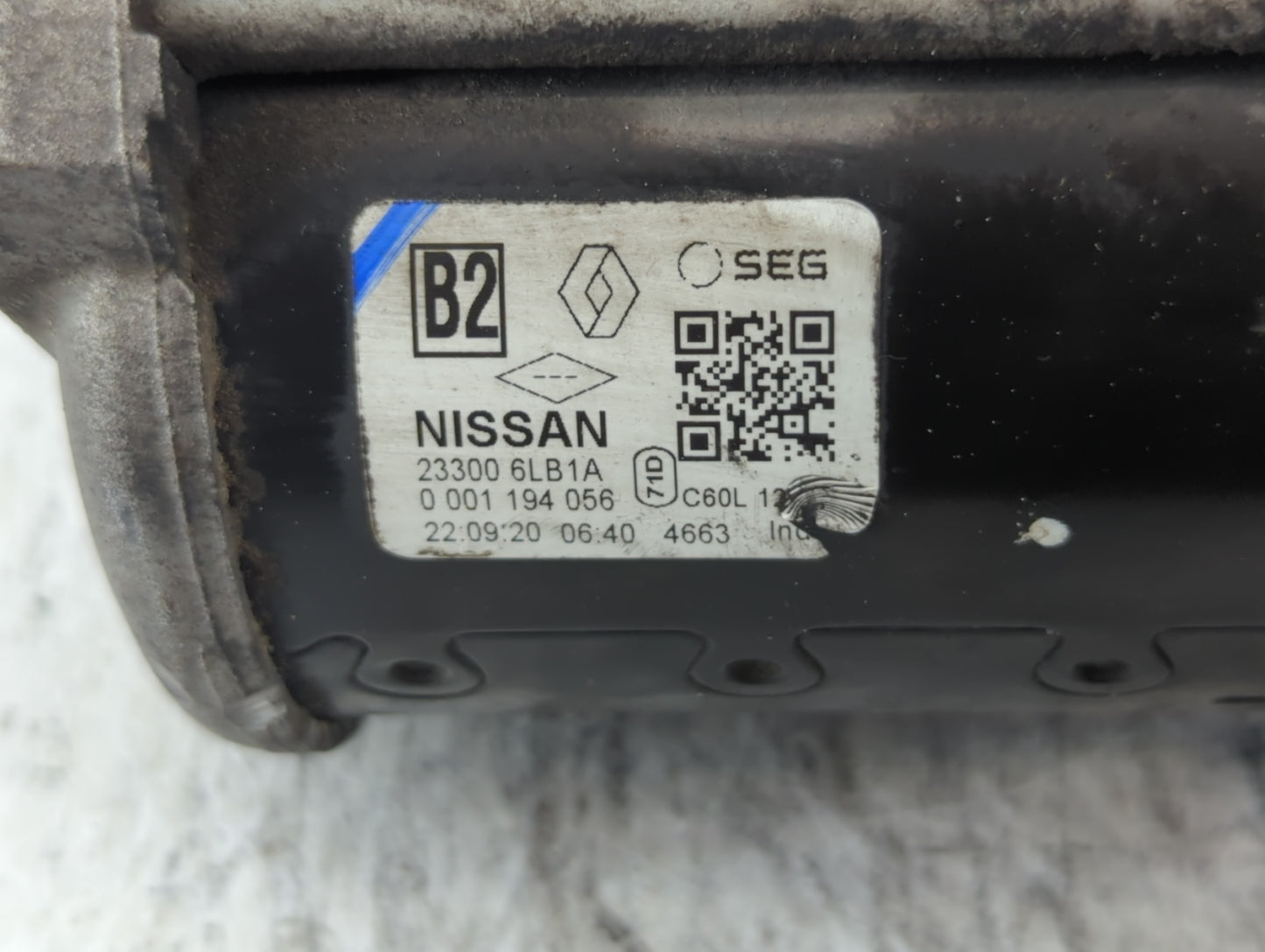 2020-2022 Nissan Sentra Car Starter Motor Solenoid OEM P/N:23300 6LB1A Fits Fits 2020 2021 2022 OEM Used Auto Parts - Oemuse