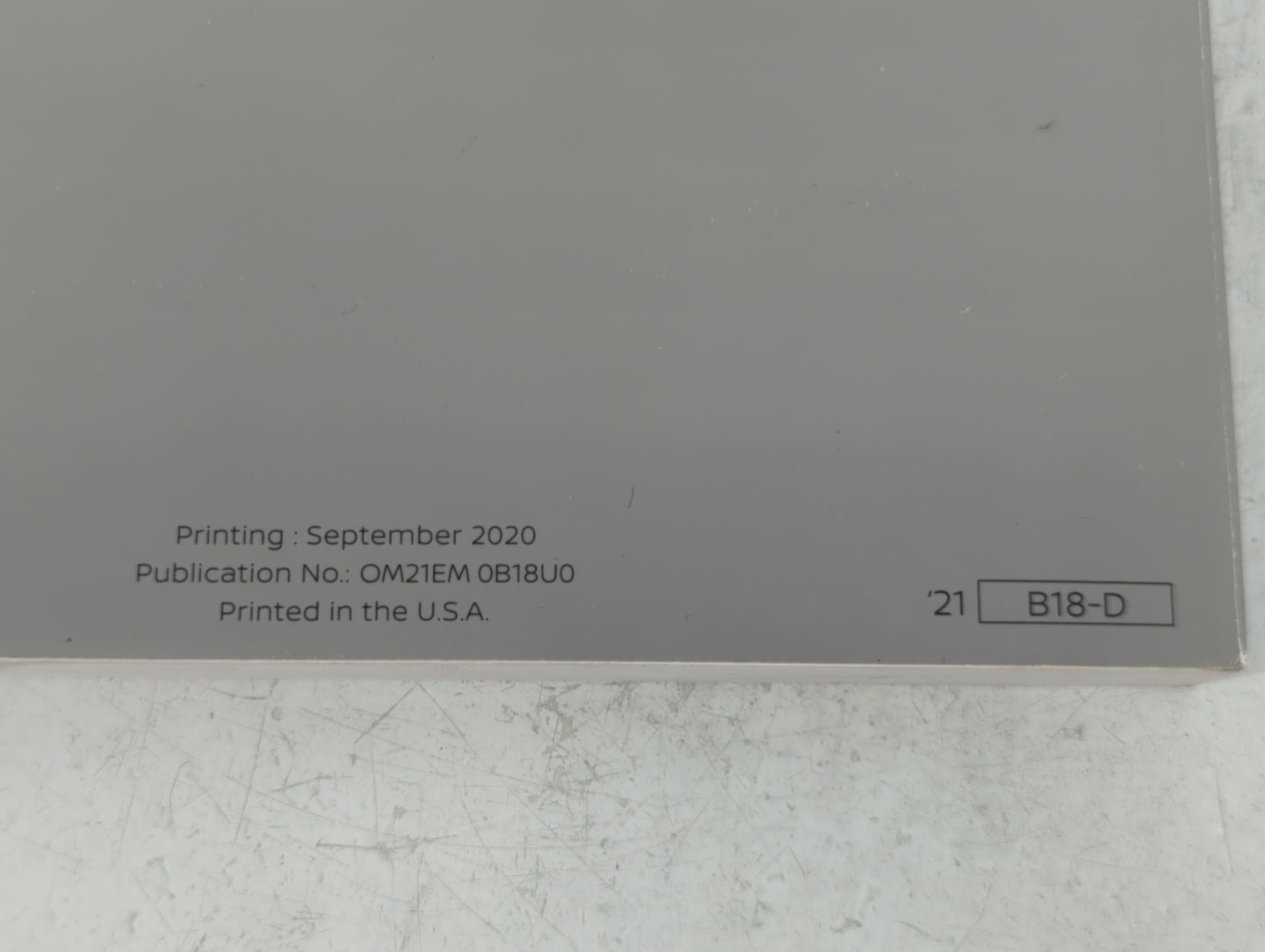 2021 Nissan Sentra Owners Manual Book Guide P/N:OM21EM 0B18U0 OEM Used Auto Parts - Oemusedautoparts1.com