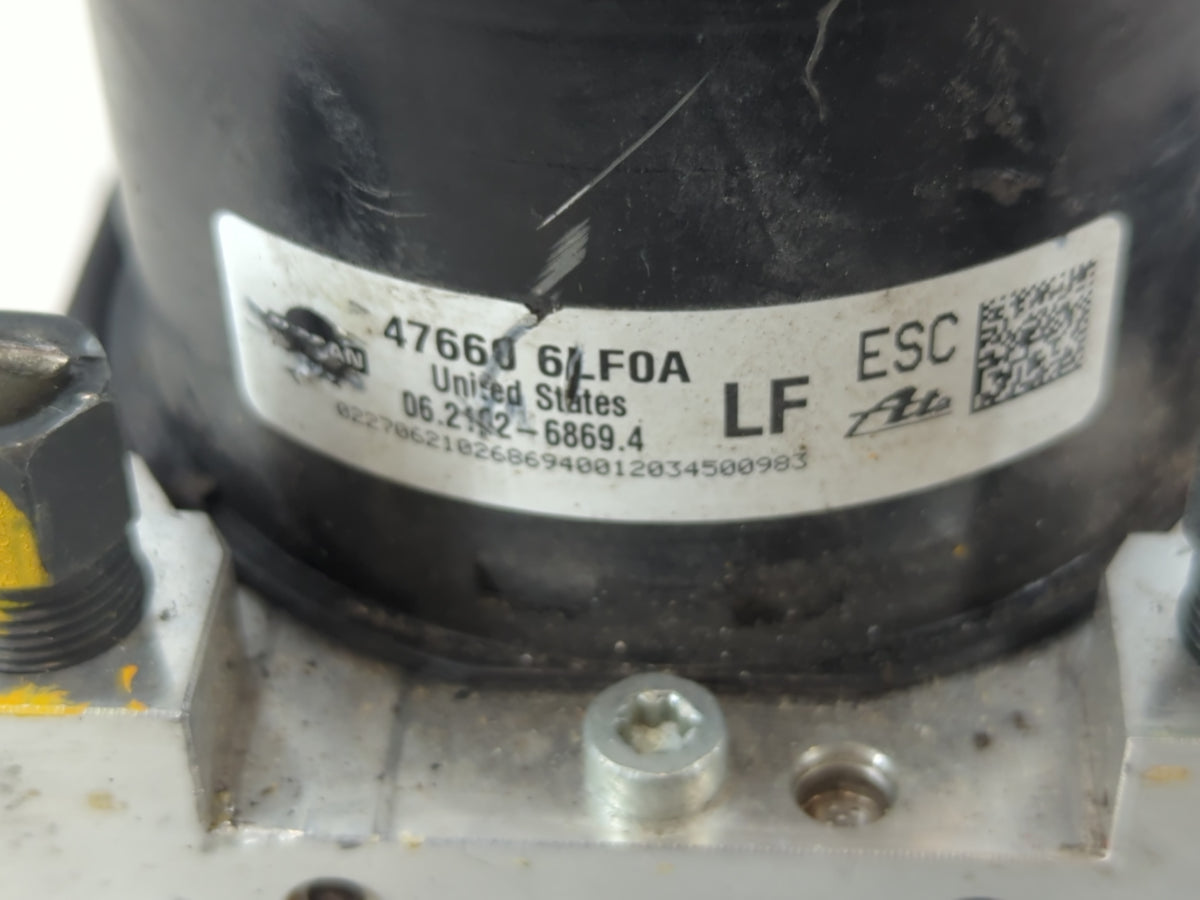 2020-2022 Nissan Sentra Anti-Lock Brake ABS Pump Module Actuator OEM P/N:47660 6LF0A Fits Fits 2020 2021 2022 OEM Used Auto 