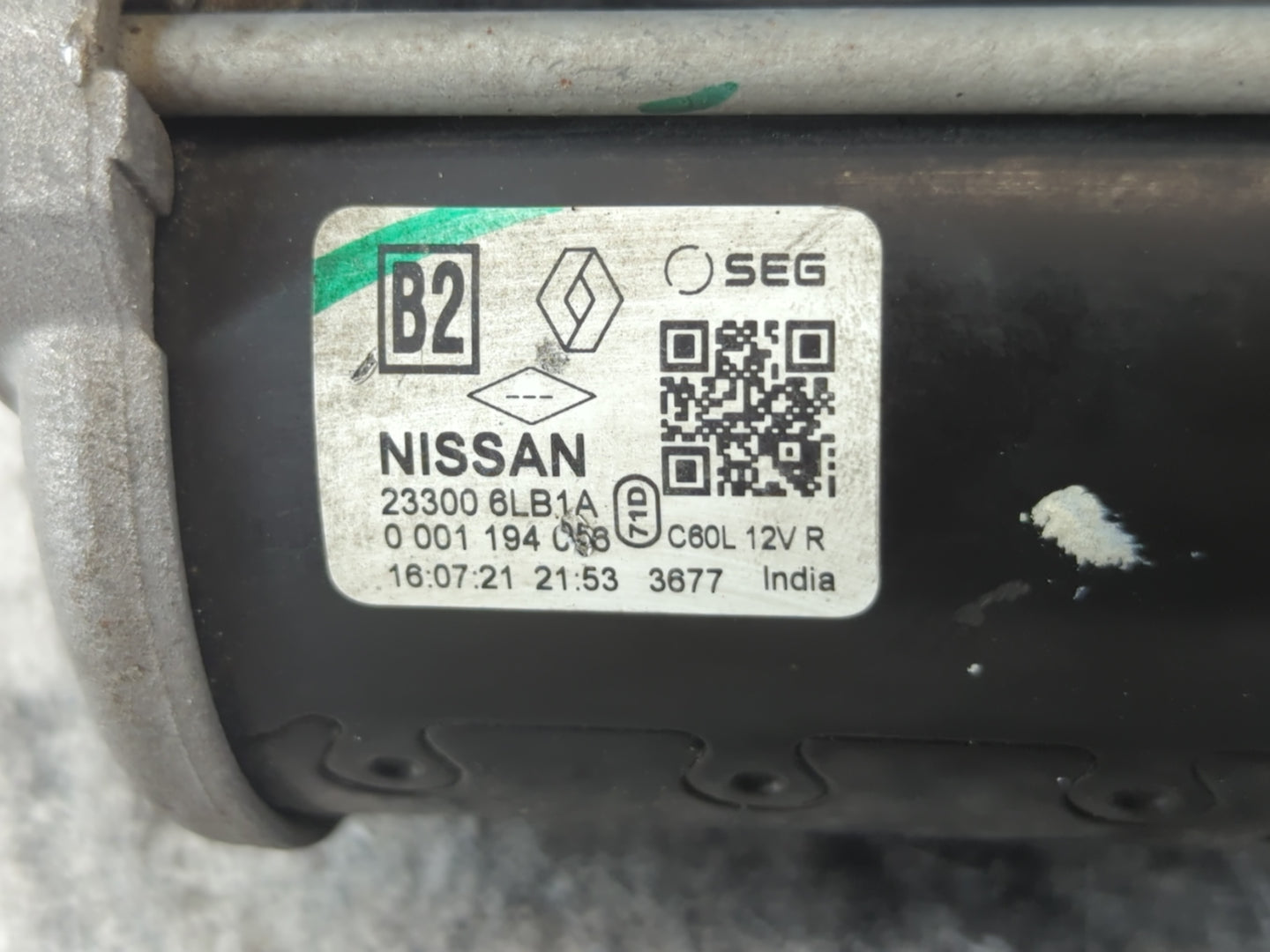 2020-2022 Nissan Sentra Car Starter Motor Solenoid OEM P/N:23300 6LB1A Fits Fits 2020 2021 2022 OEM Used Auto Parts - Oemuse