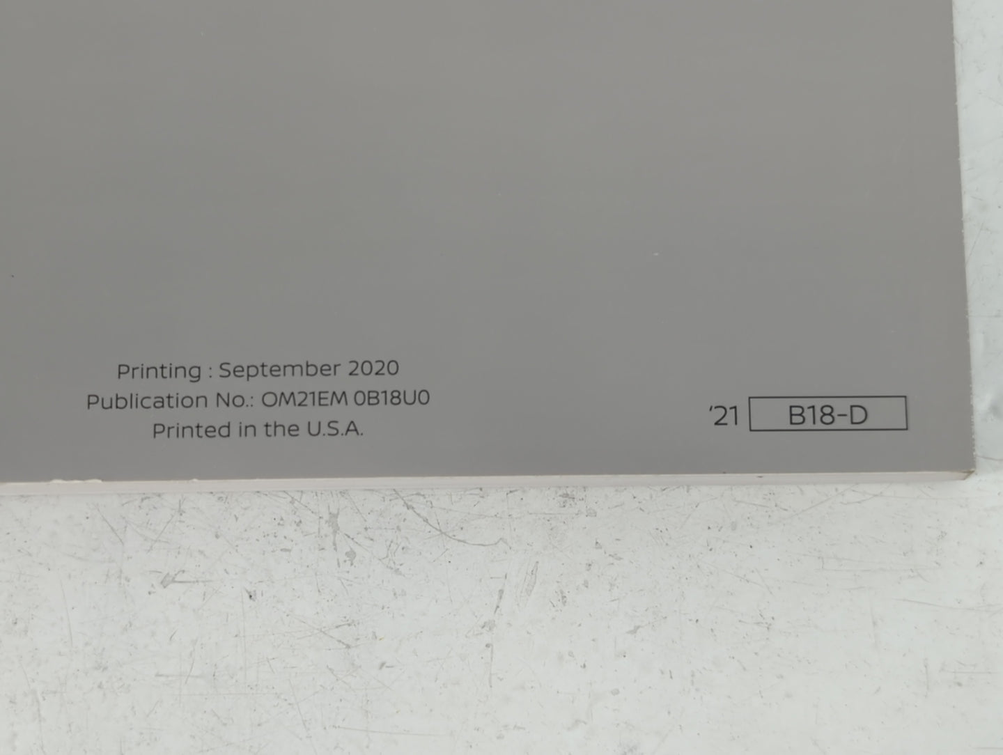 2021 Nissan Sentra Owners Manual Book Guide P/N:OM21EM OB18U0 OEM Used Auto Parts - Oemusedautoparts1.com