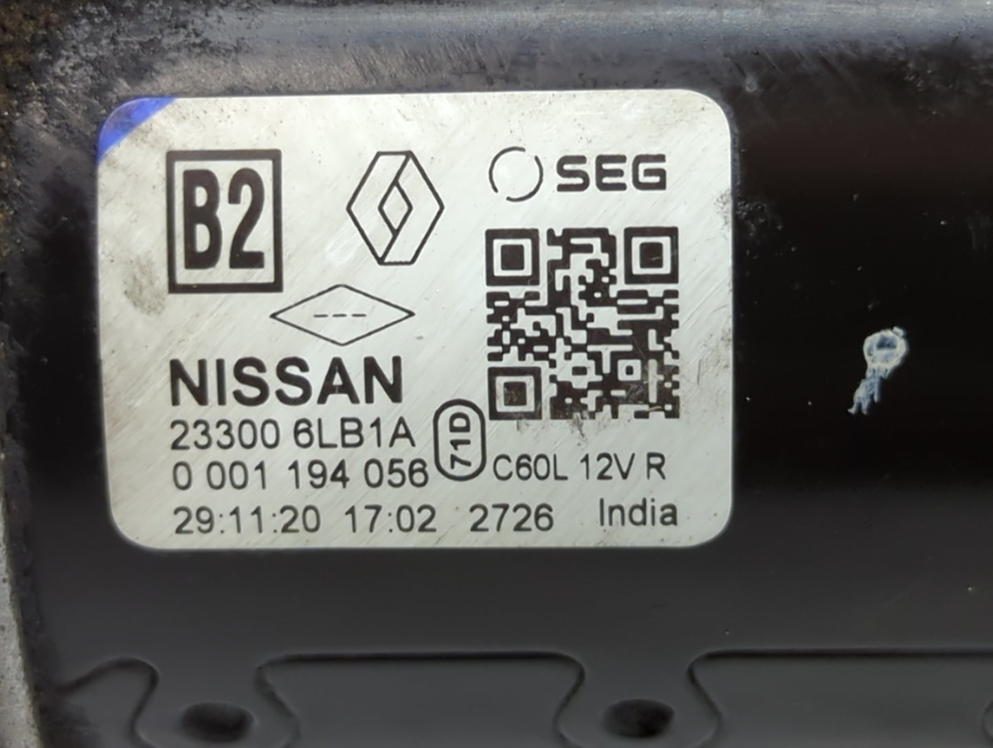 2020-2022 Nissan Sentra Car Starter Motor Solenoid OEM P/N:0 001 194 056 23300 6LB1A Fits Fits 2020 2021 2022 OEM Used Auto 