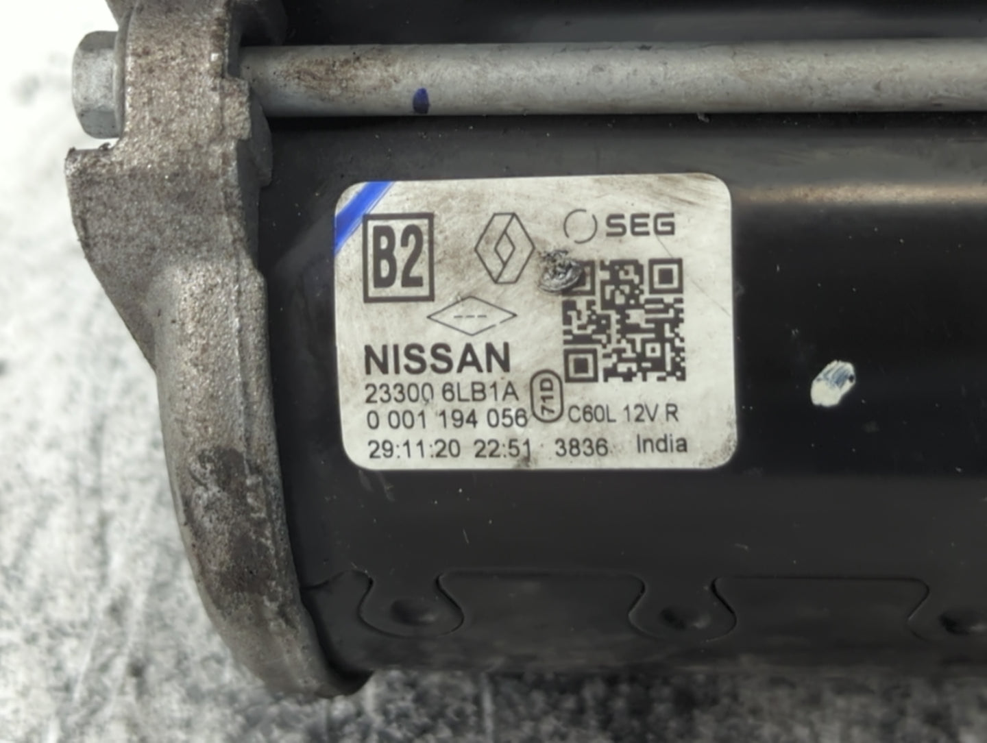 2020-2022 Nissan Sentra Car Starter Motor Solenoid OEM P/N:23300 6LB1A Fits Fits 2020 2021 2022 OEM Used Auto Parts - Oemuse