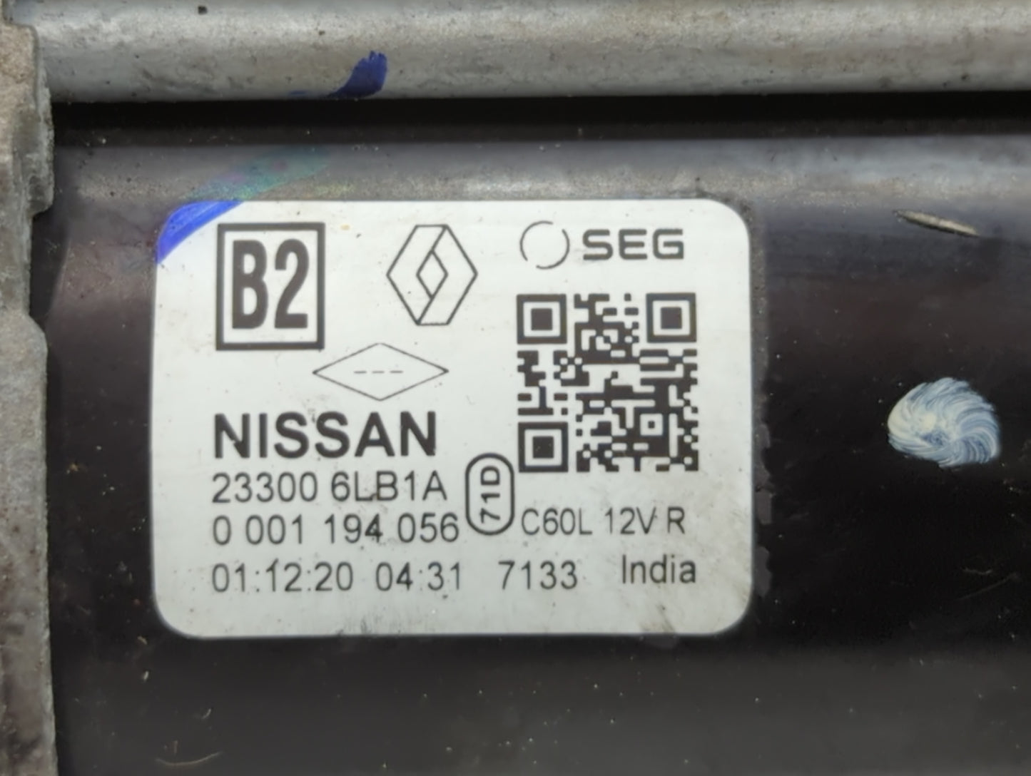 2020-2022 Nissan Sentra Car Starter Motor Solenoid OEM P/N:23300 6LB1A Fits Fits 2020 2021 2022 OEM Used Auto Parts - Oemuse