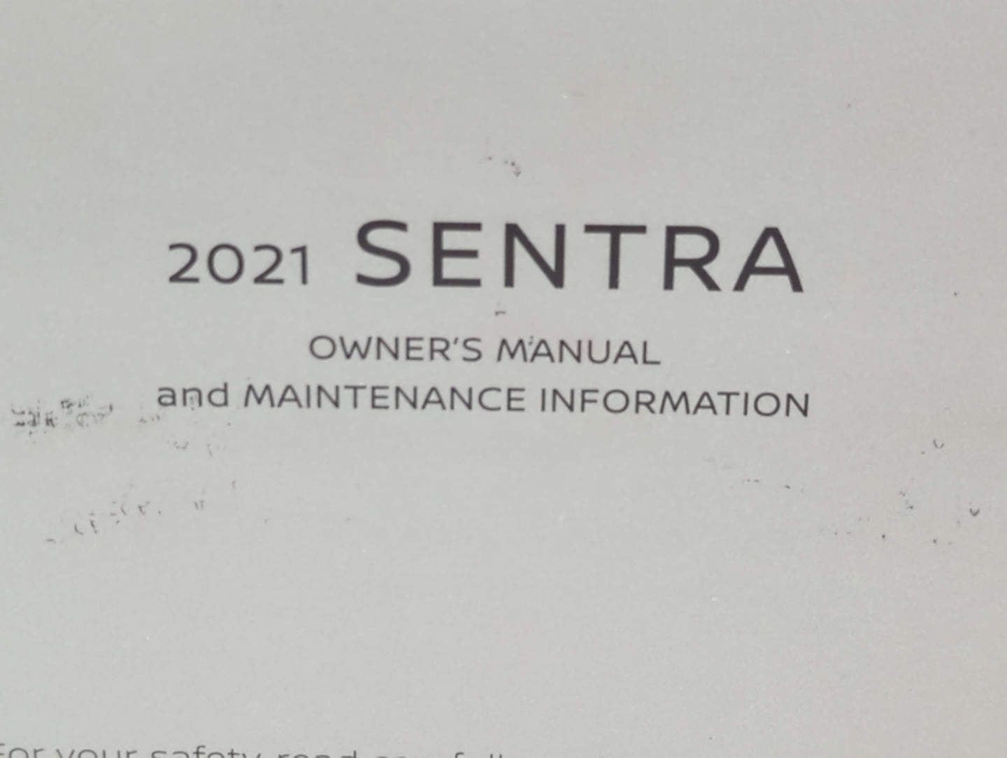 2021 Nissan Sentra Owners Manual Book Guide P/N:OM21EM 0B18U2 OEM Used Auto Parts - Oemusedautoparts1.com