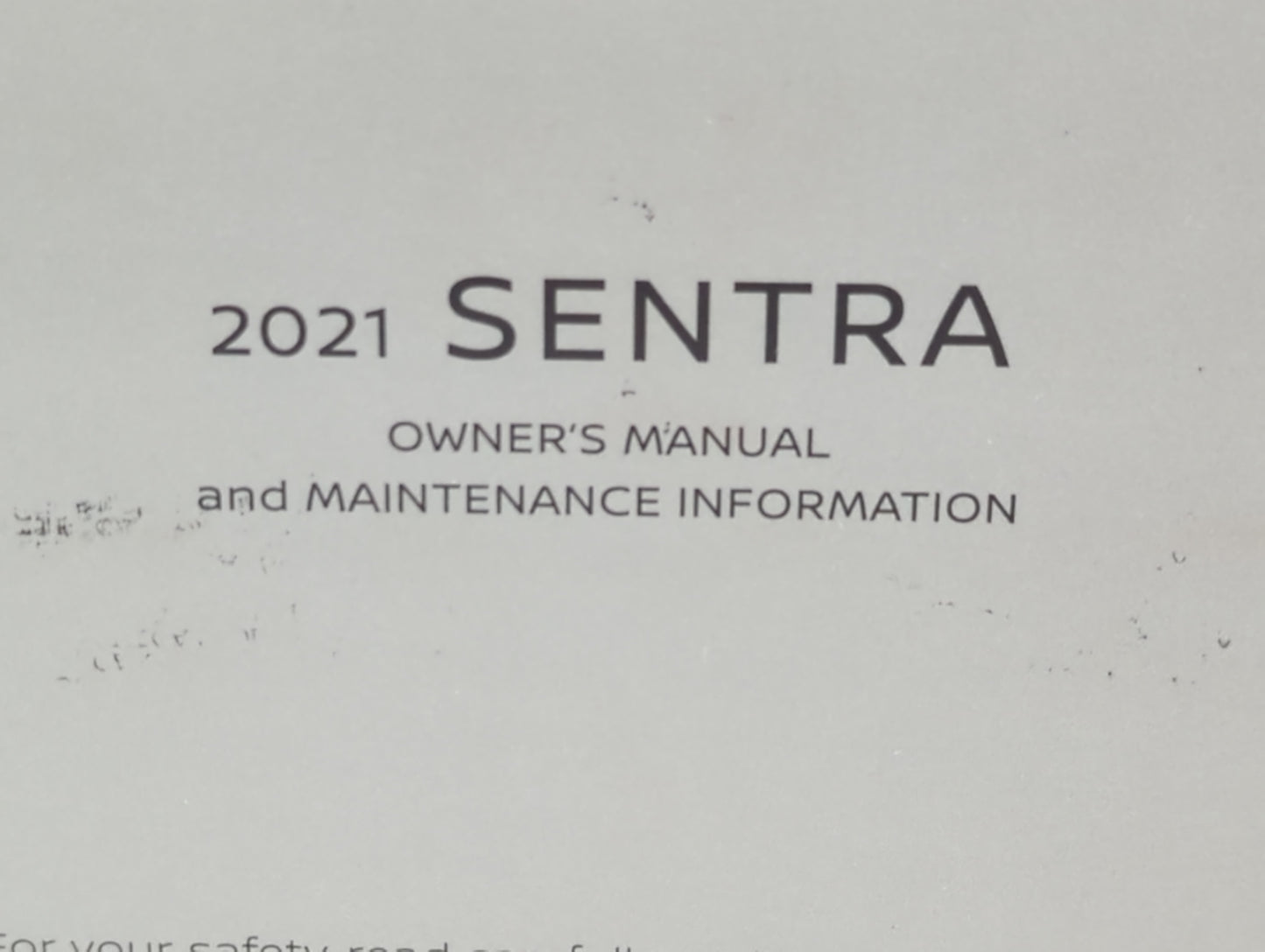 2021 Nissan Sentra Owners Manual Book Guide P/N:OM21EM 0B18U2 OEM Used Auto Parts - Oemusedautoparts1.com
